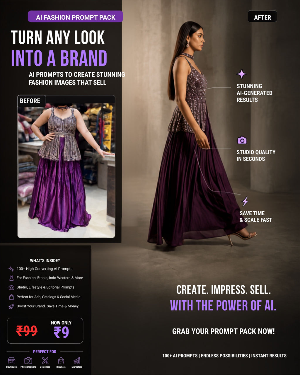 AI Fashion Video Prompt – Reference Image to Cinematic Fashion Video | PDF Guide