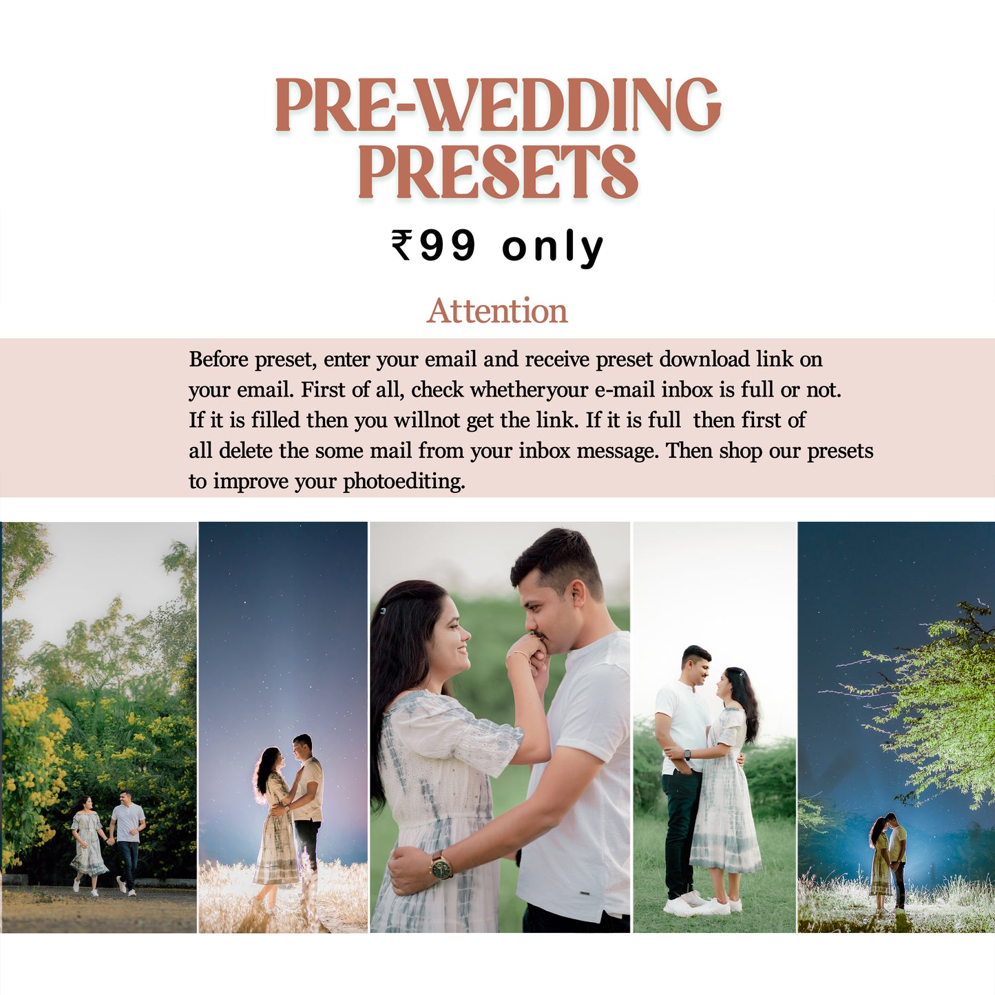 22 pre-wedding presets