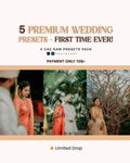 5 Premium Wedding Presets Pack | CA3 RAW Lightroom & Photoshop Presets