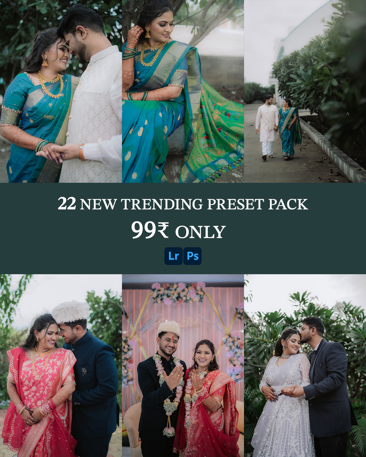 22 Trending Lightroom Presets – Wedding & Couple Photography Preset Pack